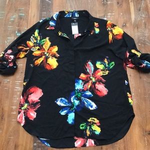 Sheer floral top new with tags